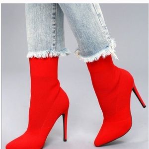 ❤️Red Sock Heels❤️